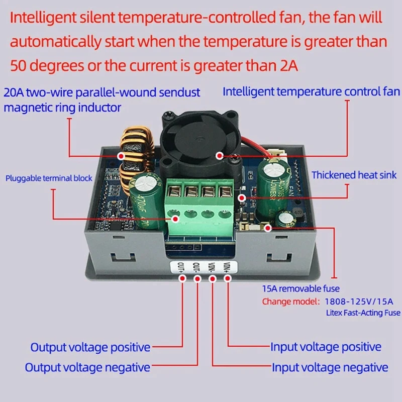 XYL3606 CNC DC Stabilized Power Supply Constant Voltage Constant Current Repair 36V 6A Automatic Buck-Boost Module