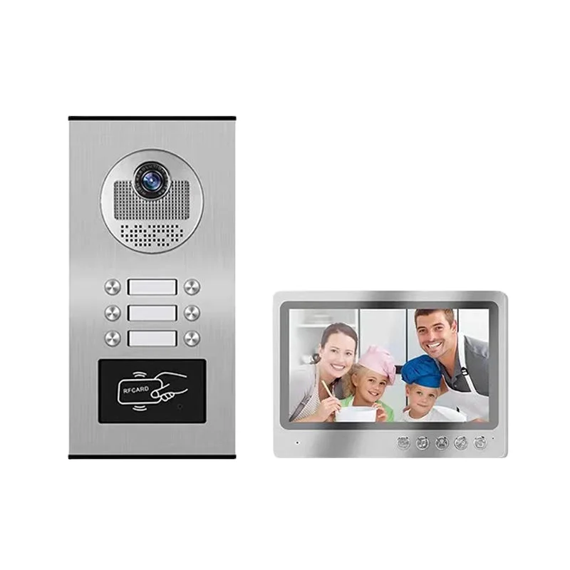 Android IOS Tuya  9 Inch Video Door Bell 12 3 4 Video Monitors Waterproof Video Intercom System For 12 3 4 Apartments