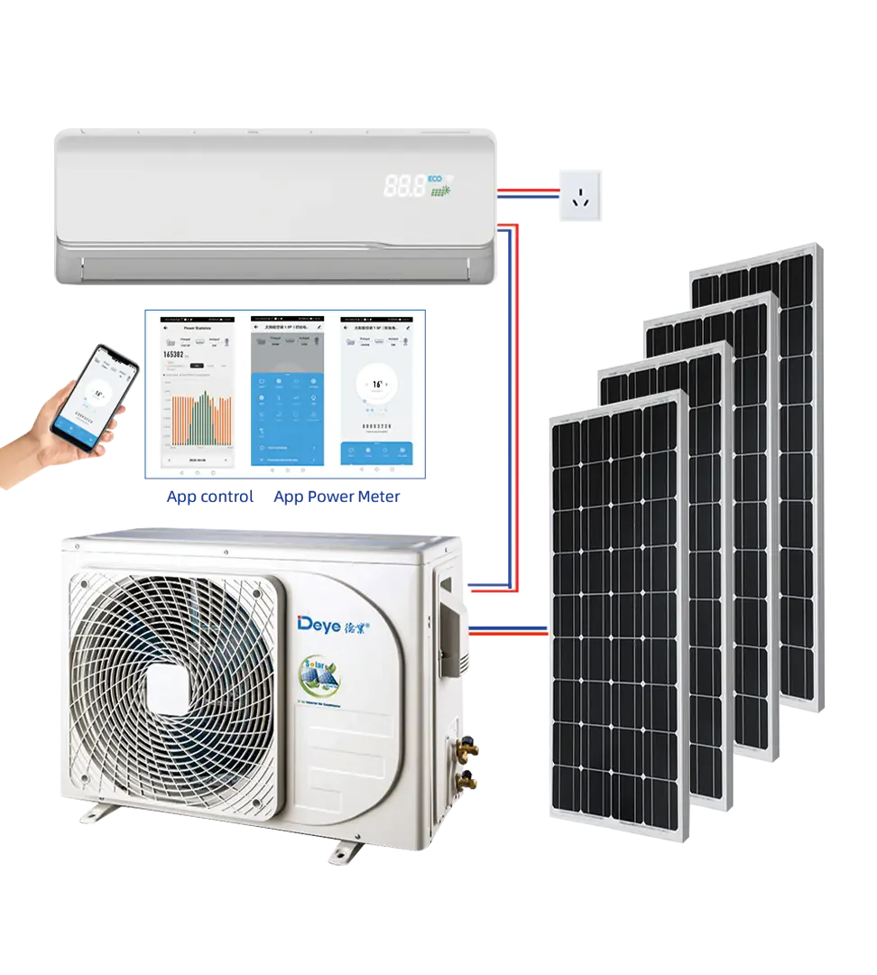 12000BTU Solar Panel Drive in Day Time Wifi Control AC/DC Hybrid Solar Air Conditioner