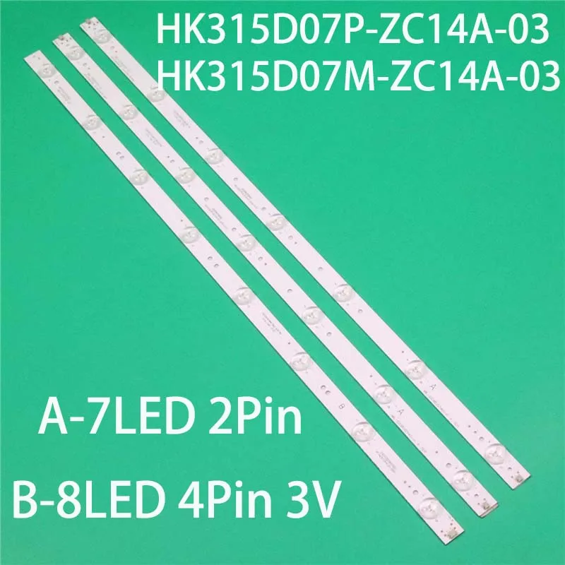 3PCS New LED TV Illumination Bars HK315D07P/M-ZC14A-03 Backlight Strips 3BL-T6324102-14/26 kits Bands Planks Array Lanes Matrix