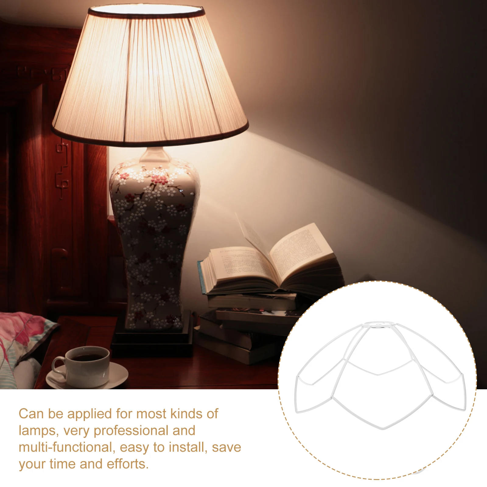 Metal Lamp Shade Frame DIY Lampshade Bracket for Table Desk Lamp Home Office Decor Light Accessories Lampshade Wire Frame DIY