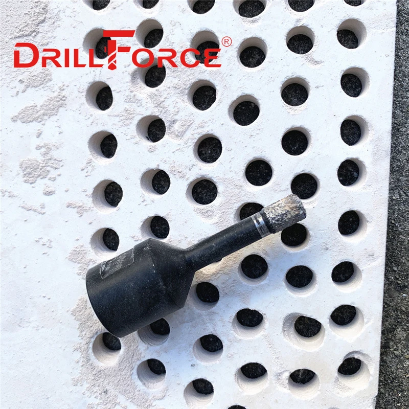 Drillforce M14 موضوع الحفر الأساسية بت هول المنشار بلاطة من البورسلين حجر الرخام البناء الجاف فراغ صنع من النحاس الماس لقمة ثقب