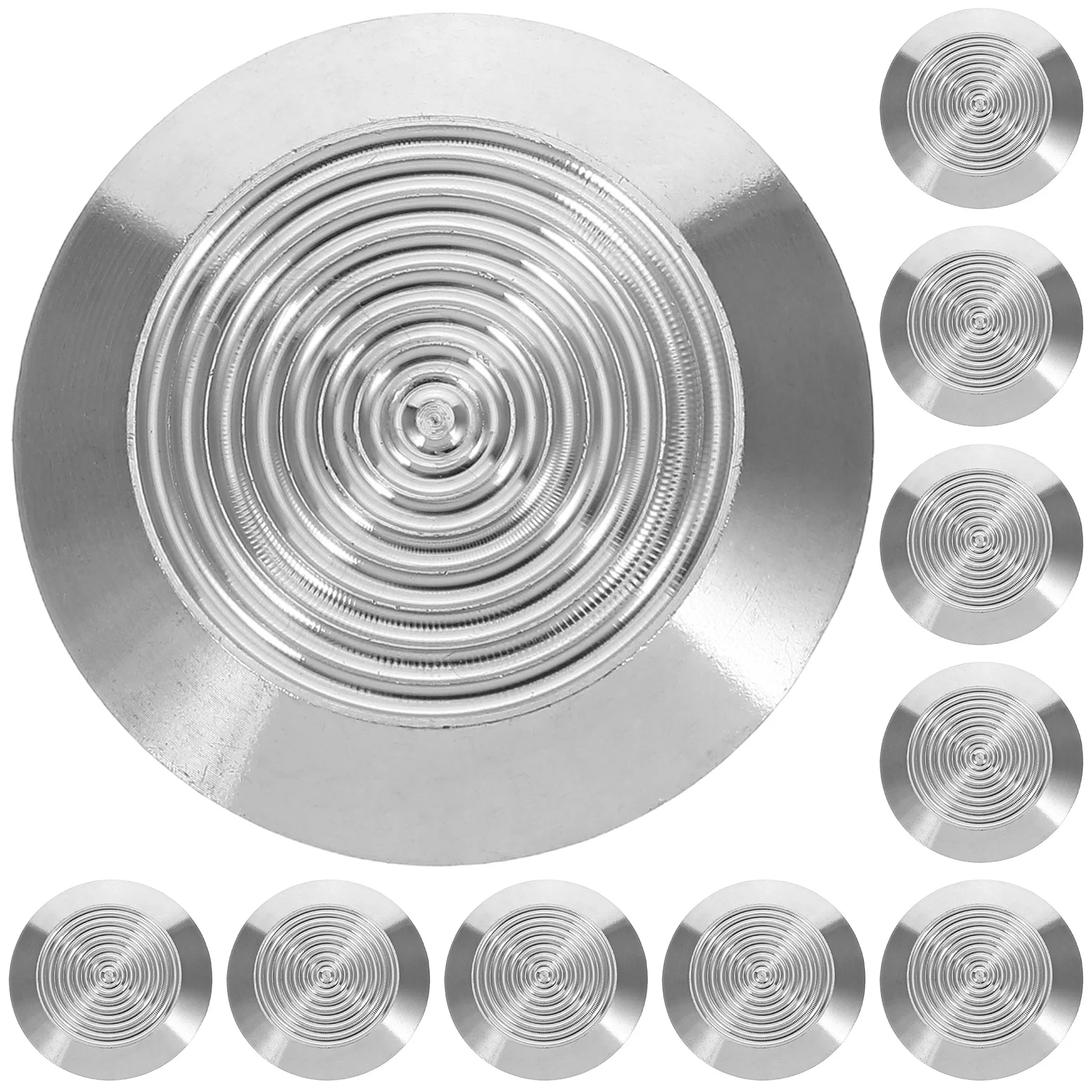

10pcs Blind Tactile Markers Stainless Steel Sidewalk Studs For Visually Impaired Safety Guidance In Subways Airports Walkways