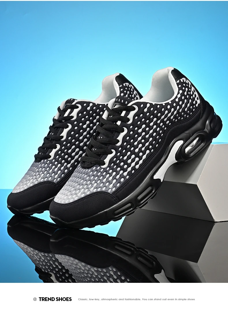 Herren-Sportschuhe, atmungsaktive Mesh-Schuhe, gepolsterte Outdoor-Schuhe mit Luftpolsterung, Freizeitschuhe, Straßenlaufschuhe – Detail 17