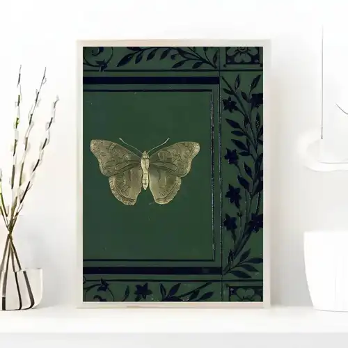 Black White Dark Butterfly Moth Poster art painting sticker with prints Home bedroom living room decoration gift - Image 11