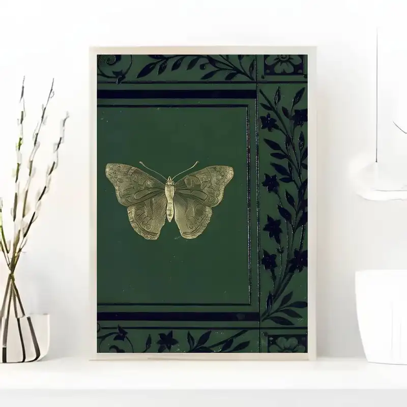 Black White Dark Butterfly Moth Poster art painting sticker with prints Home bedroom living room decoration gift - Image 11
