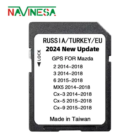 2024 Versione più recente Navigazione SD con mappa da 16 GB per Mazda CX-3 dal 2014-2018 Scheda GPS EU Sat Naving Consegna veloce