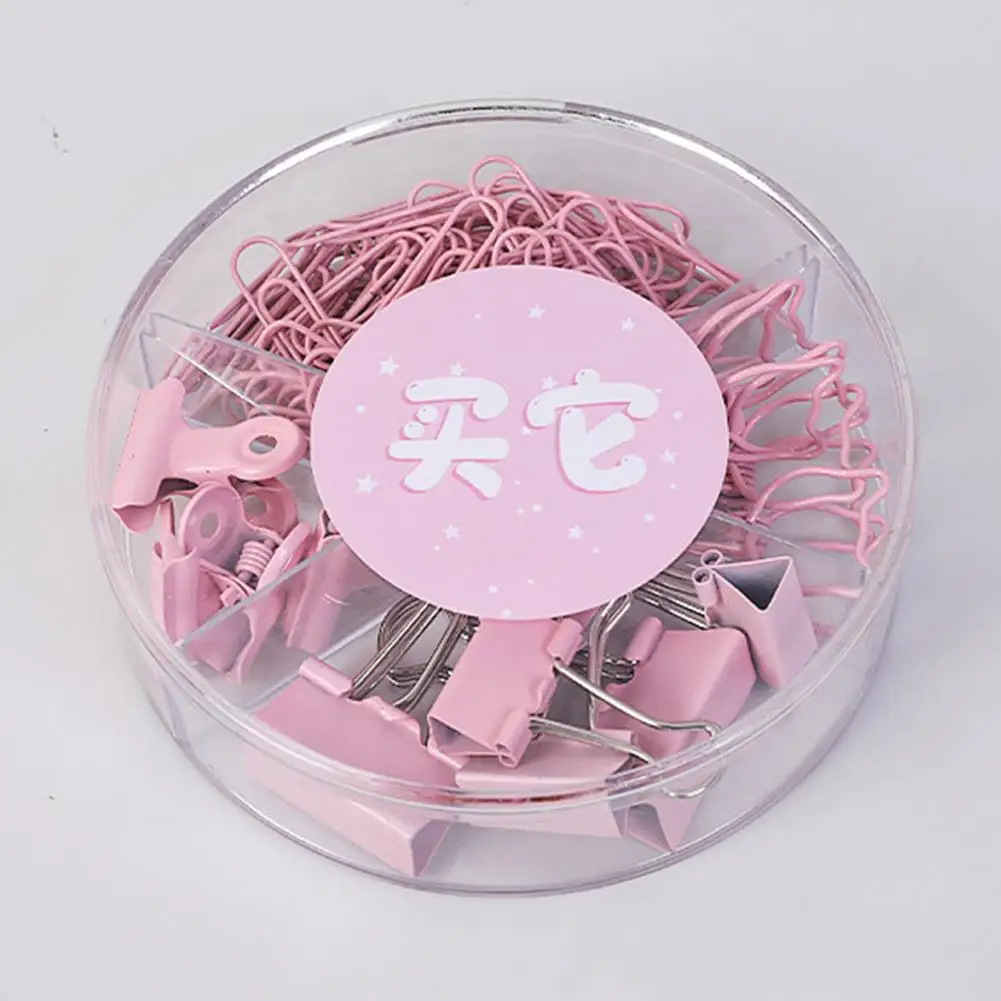 84Pcs Paper Clips Multifunctional Candy Color Stationery Long Tail Clips Office Supplies