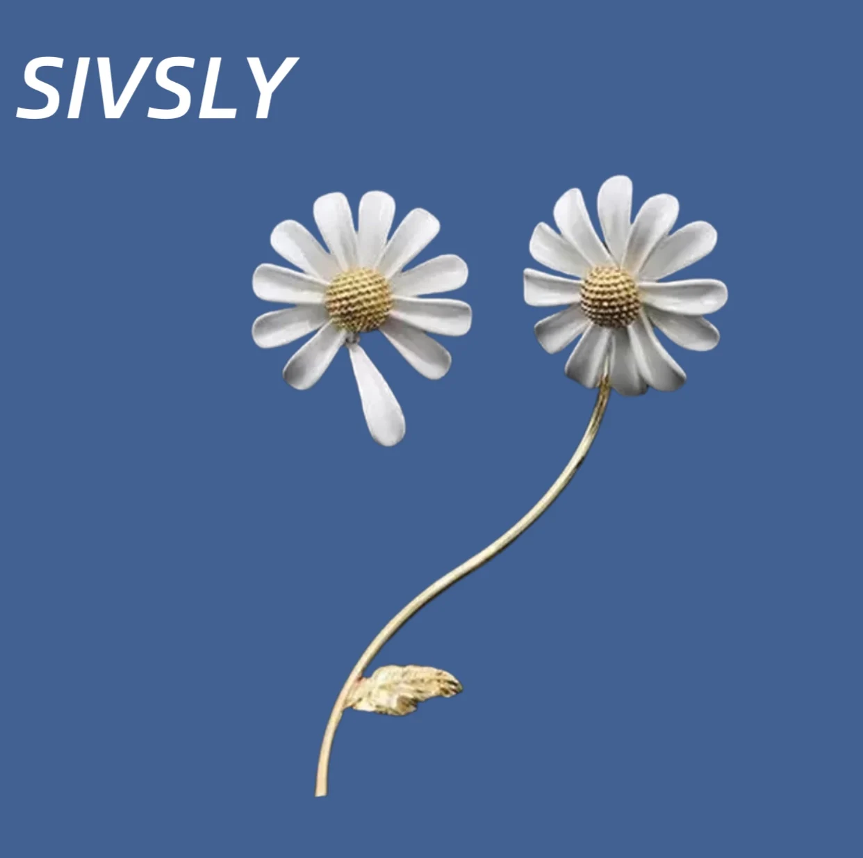 

Hot sales, fresh and sweet, Korean style, popular fashion, creative design, ins lady, small daisy, open ring, earring, necklace