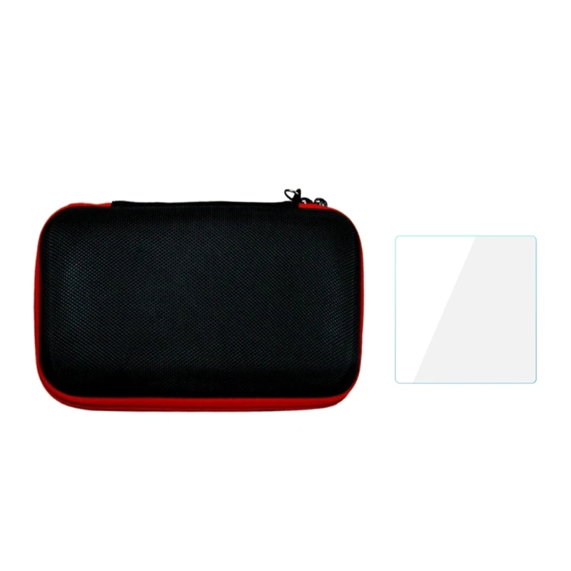 1 Set Tempered Glass Screen Protectors Protective Film with Storage Bag Travel Carrying Case for RGB30 Consoles