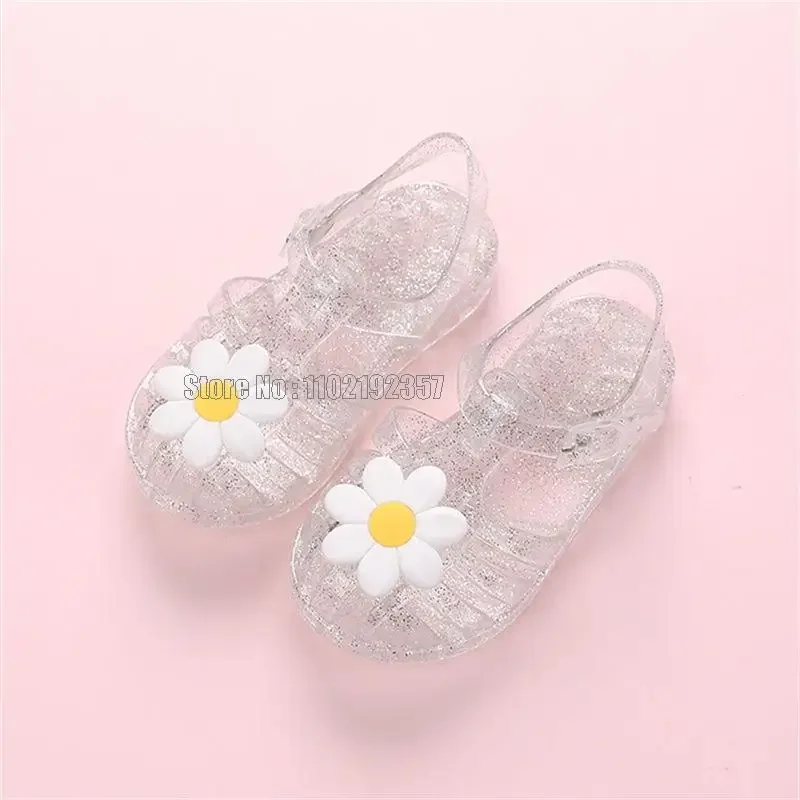 Nuovi bambini estivi Jelly Princess Sandals fiori dolci ragazze Toddlers Baby scarpe vuote traspiranti