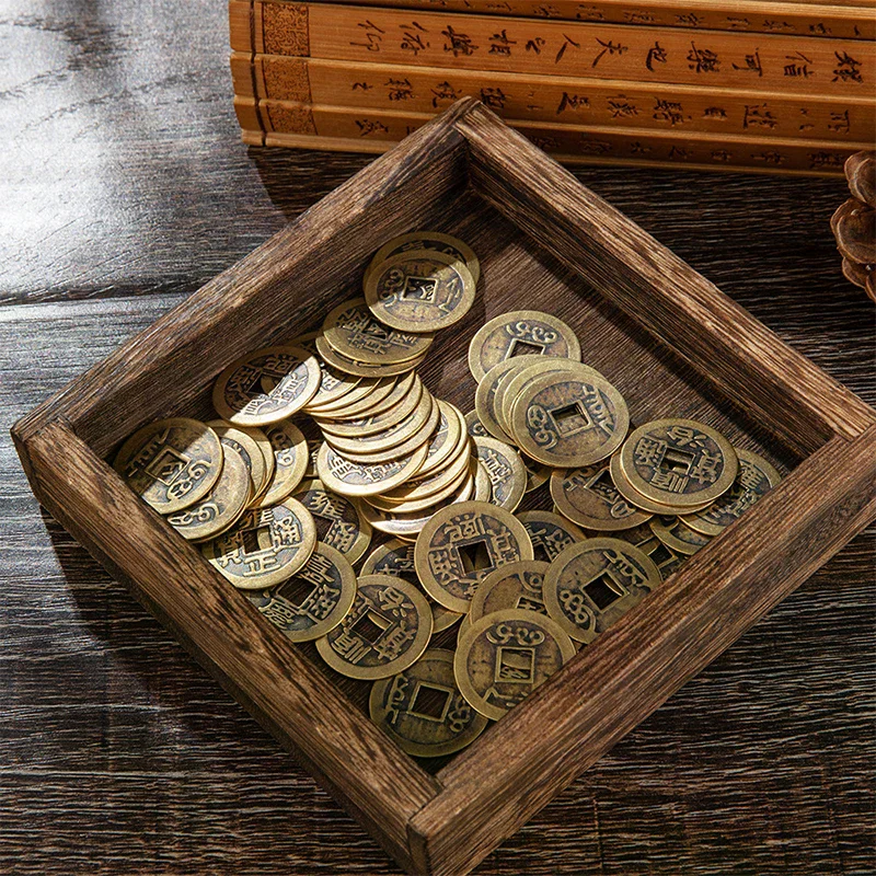 5PCS Chinese Fortune Coins Feng Shui I-Ching Coins Chinese Good Luck Coins Dragon Coins Ancient Chinese Dynasty Coin