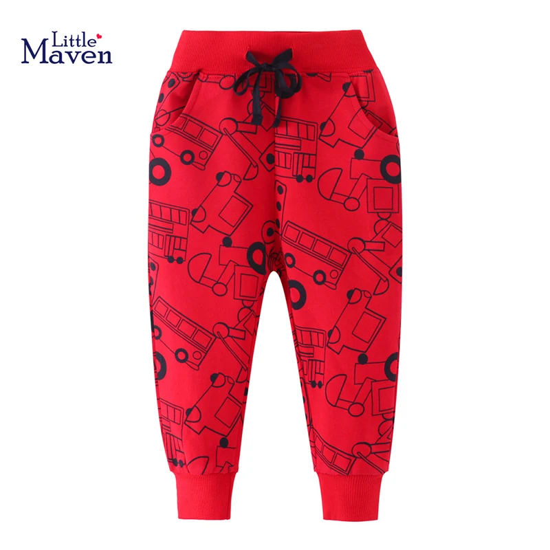 Little maven Korean Children'Clothing Cotton Autumn Spring Baby Boys Cartoon Dinosaur Trousers Kids Clothes Sweatpants Pants
