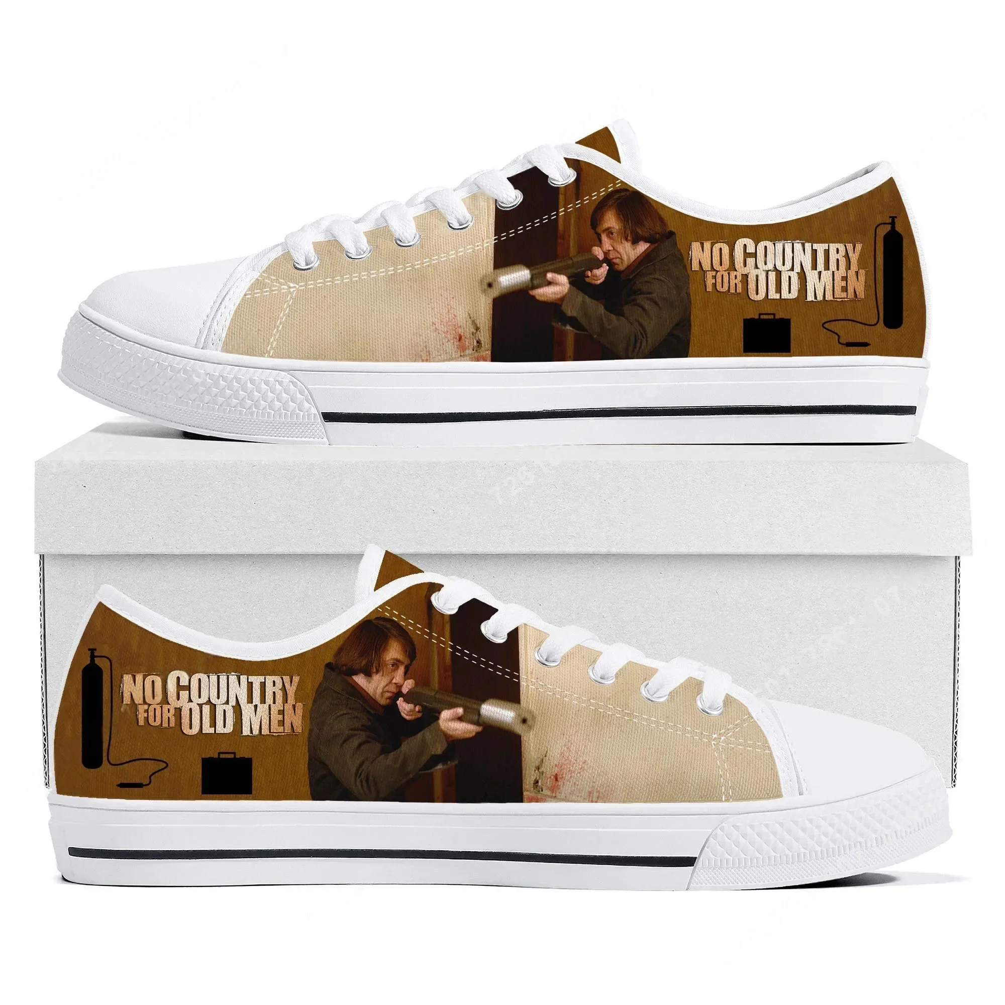 

No Country for Old Men Low Top Sneakers Mens Womens Teenager Anton Chigurh Canvas Sneaker couple Casual Shoes Custom Made Shoe