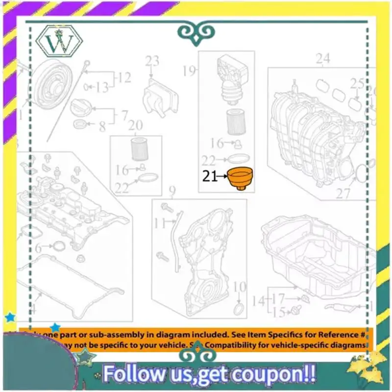 ترقية السيارات النفط مبيت مرشح التدفق العالي غطاء شبكة الزيت لشركة هيونداي سوناتا سانتا في 2.5L 21-23 263152J000 26315-2J000