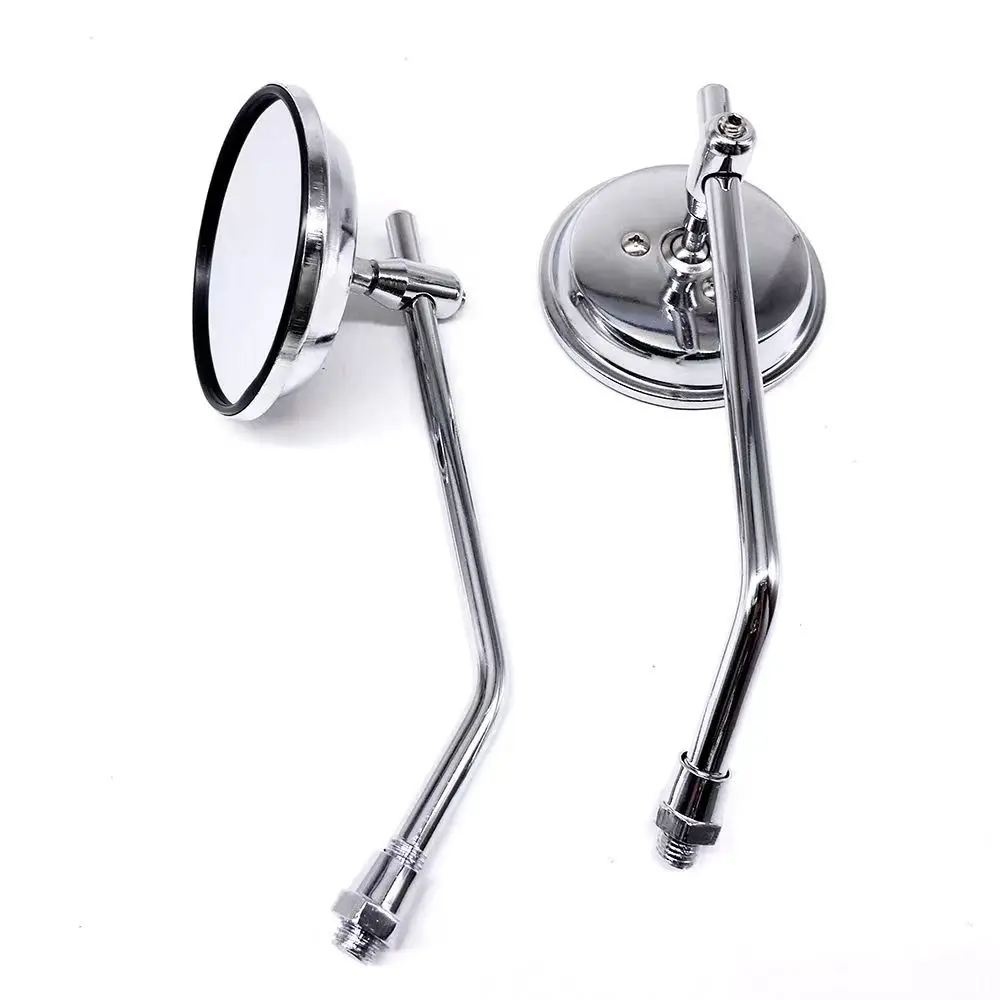 For Honda Suzuki Yamaha Kawasaki Scooter Dual Sport bike Universal Motorcycle 10mm Rear View Mirror Chrome Side Mirrors