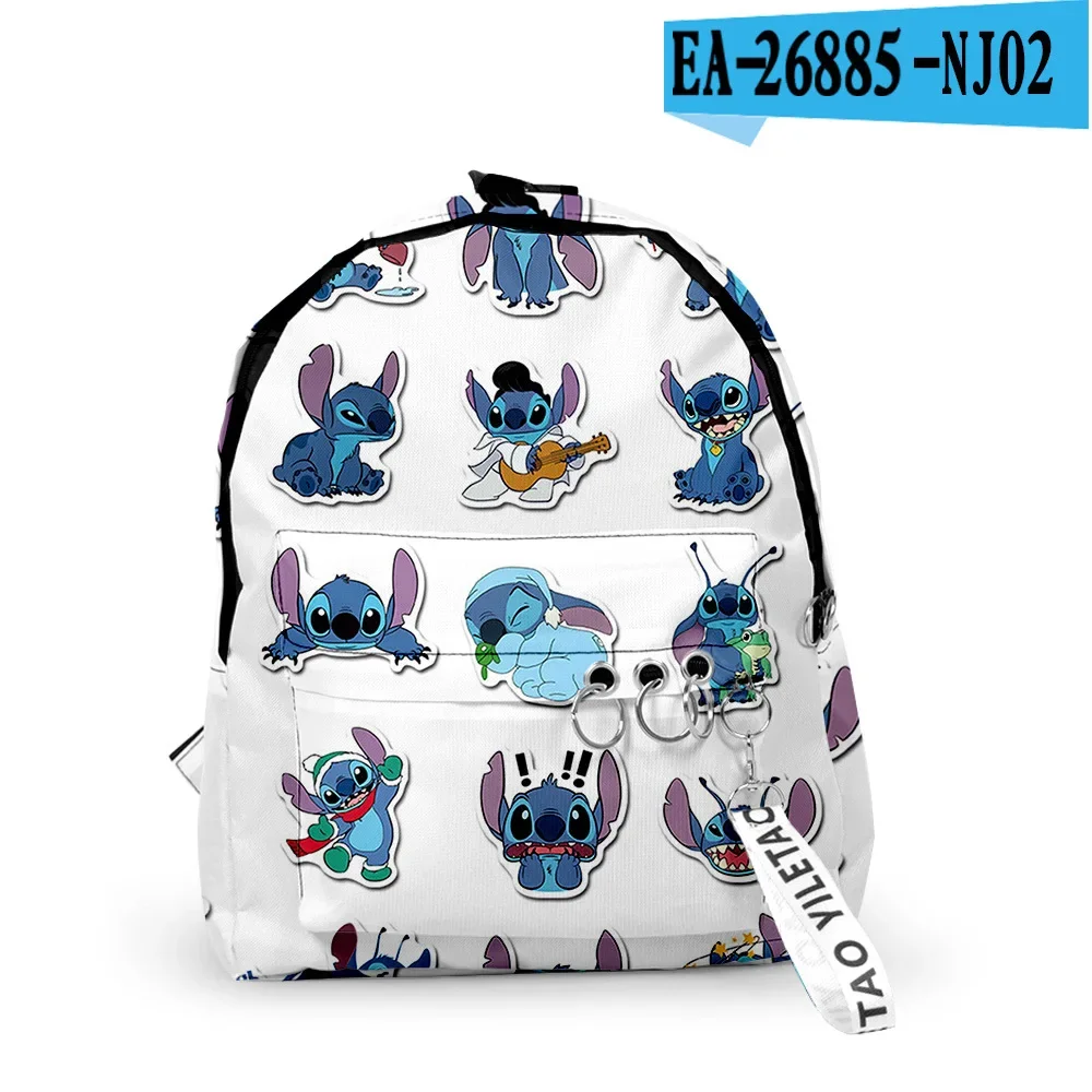 Nowe torby z kreskówek Stitch Loli Plecak Chłopiec Dziewczynka Kawaii Disney Figurki Dzieci Torby szkolne Śliczna torba podróżna o dużej pojemności