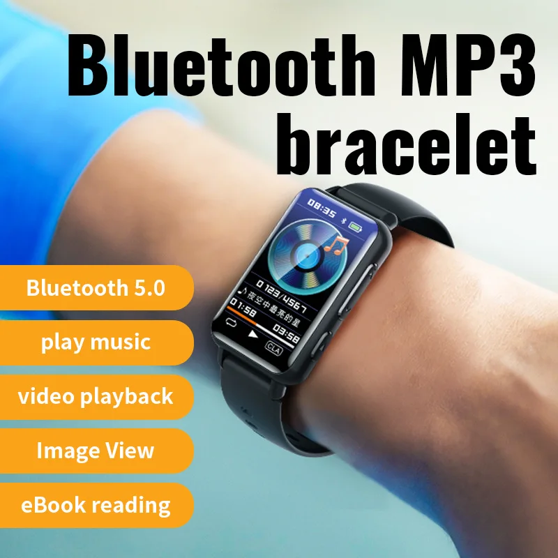 Professional HD voice recorder pen, meeting recorder, wristband, Bluetooth 5.0, music and video e-book player, sports wristband