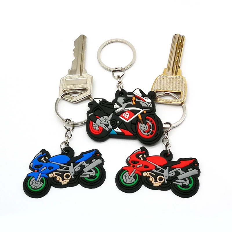 1PCS Fashion Keychain Cartoon Motorcycle Keyring Key Holders Fit Men Car Keys Women Bag Trinkets Accessories Gift Wholesale