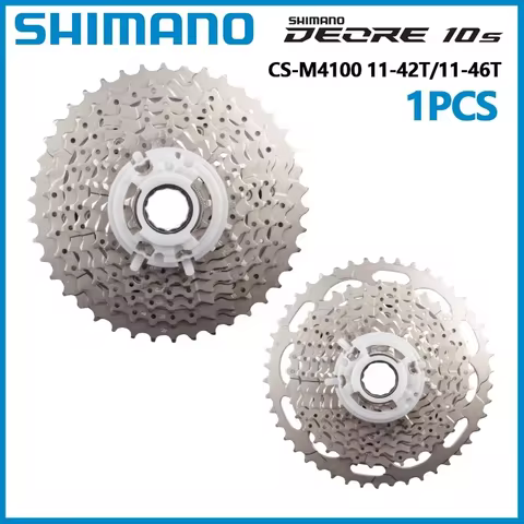 Shimano DEORE M4100 Cassette CS-M4100 Sprocket 10speed HG 11-42T 11-46T 1PCS MTB Cassette K7 Original Freewheel