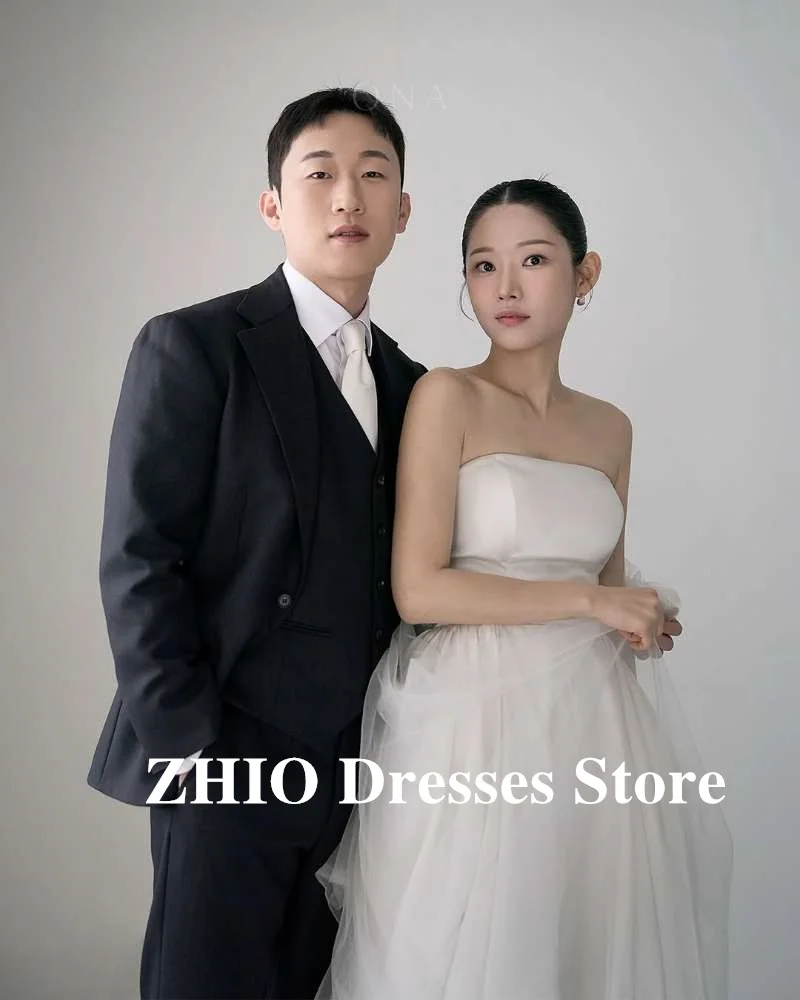 ZHIO Einfache Liebsten A-linie Brautkleider Weiche Satin Sweep Zug Brautkleider Korsett Zurück Plus Größe Vestidos de noiva Frauen