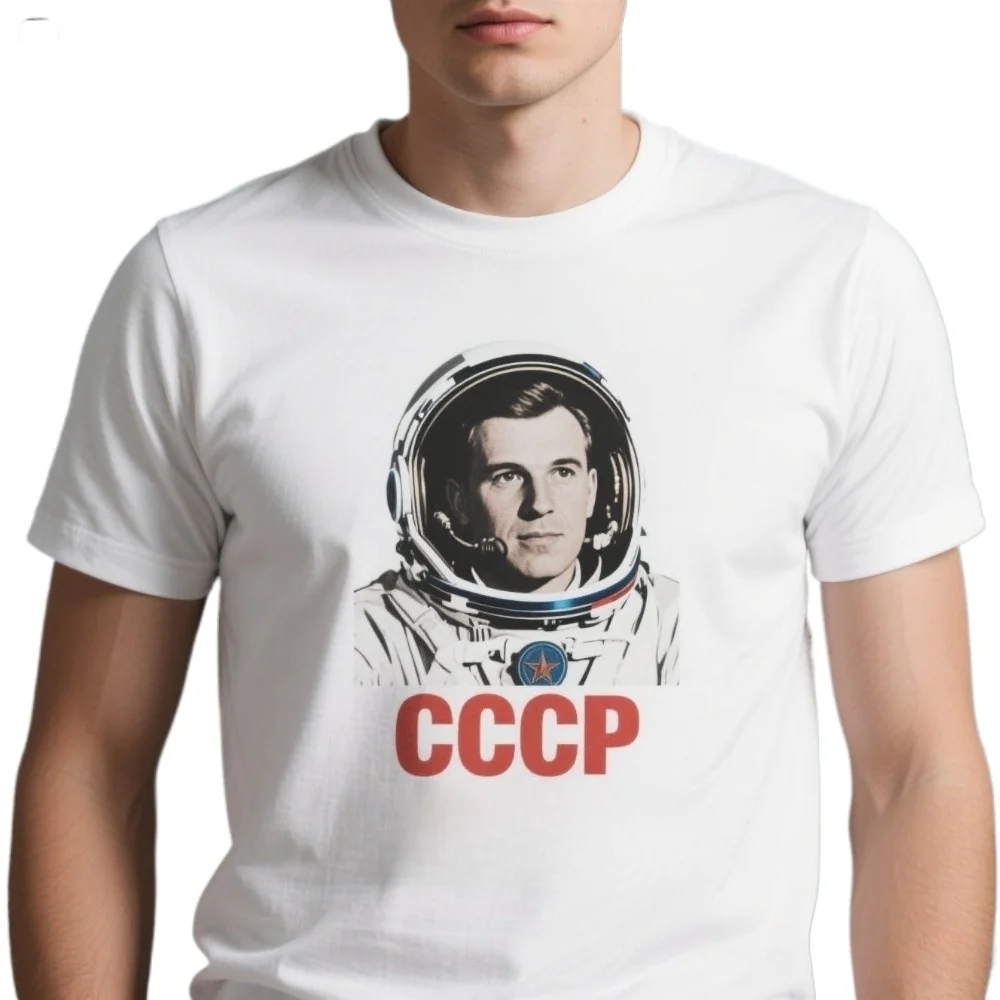 

Soviet Russia Space Program CCCP Yuri Gargarin Astronaut T Shirt. Short Sleeve 100% Cotton Casual T-shirts Loose Top Size S-3XL