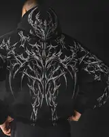 Sudadera con capucha de felpa estampada, holgada, de talla grande, estilo deportivo americano BD Sports.