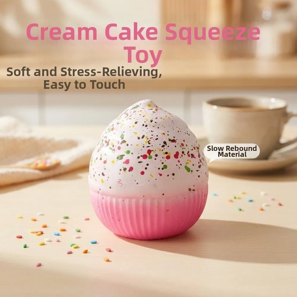 Pinch Le Soft Simulated Cream Cake Squeeze TPR Large Size Sensory Fidget Eggplant Bread Pizza Pinching Desktop