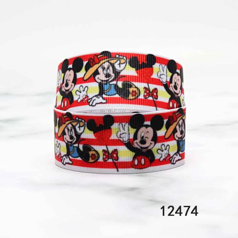 10yards Gedruckt Disney Minnie Band Grosgrain für Hairbows DIY Handwerk Liefert Geschenk Hochzeit Dekoration Handgemachte Materialien