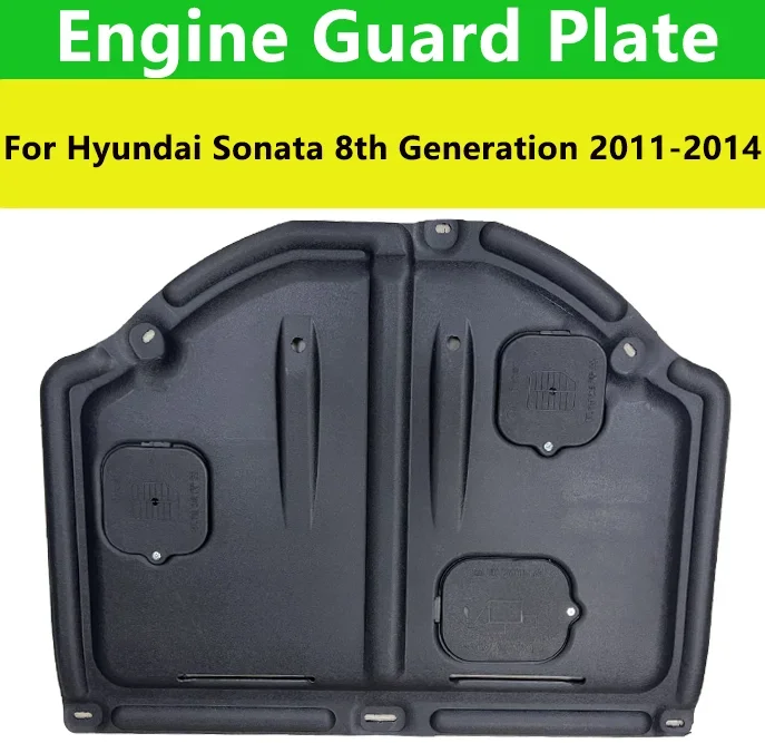 Black Under Engine Guard Plate Mudguard Board Splash Shield Mud Fender Plate Panel For Hyundai Sonata 8th Generation 2011-2014