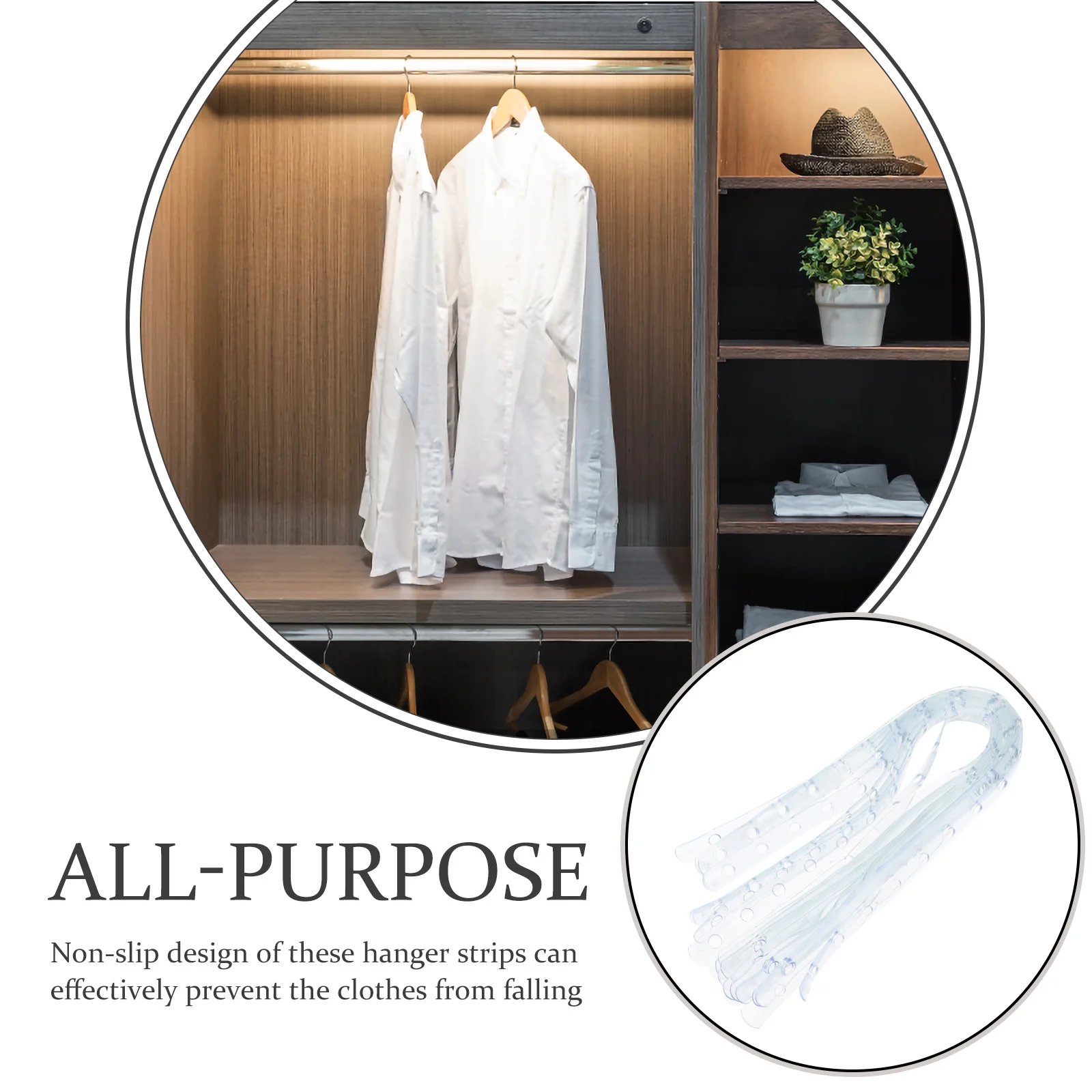 

20Pcs Closet Organizer Plastic Hanger Strips Non-Slip Clothes Connector Space Saver Coat Hanger Connection Storage