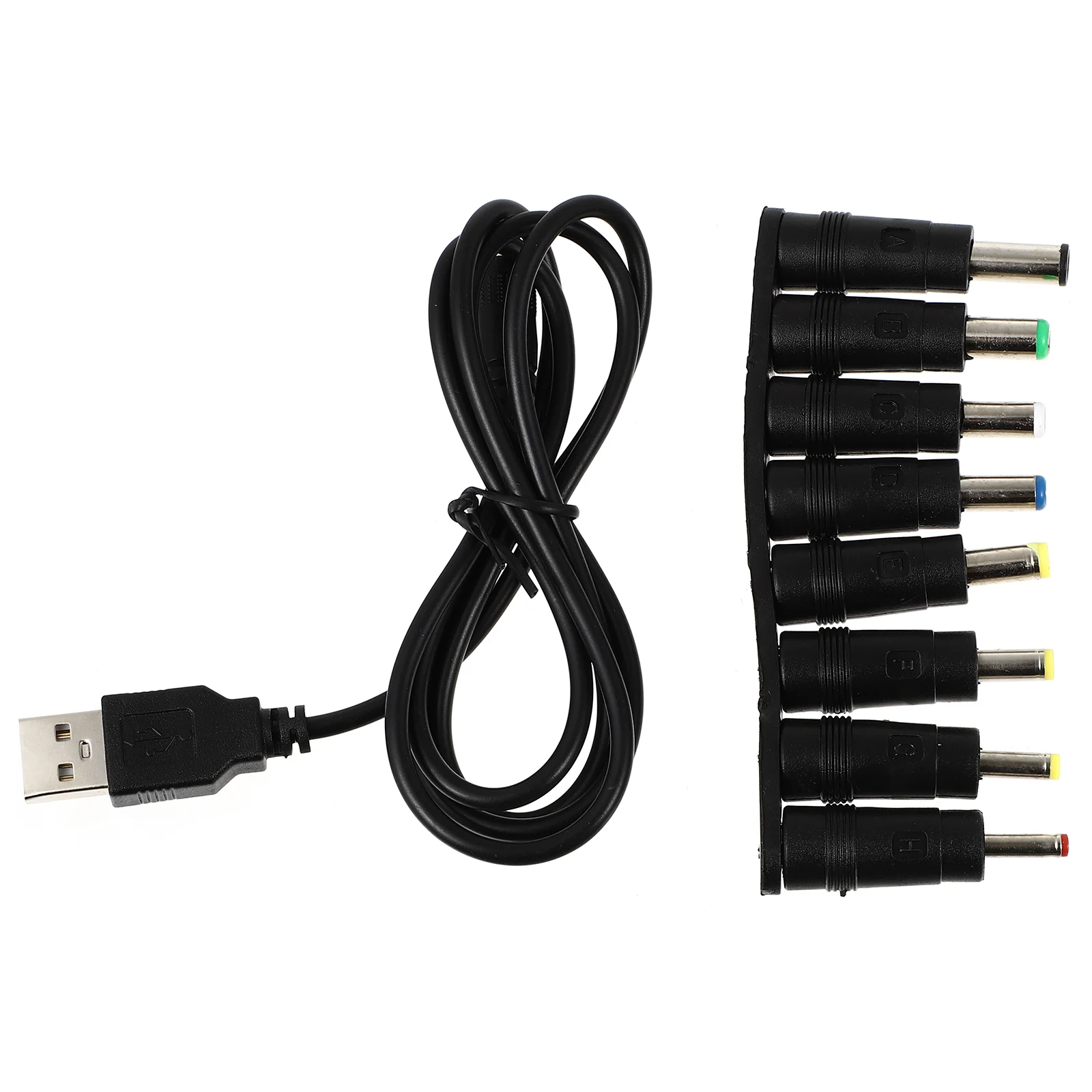 Power Adapter Universal Charging Cable Useful USB to DC Cord Plastic Durable Multi-functional