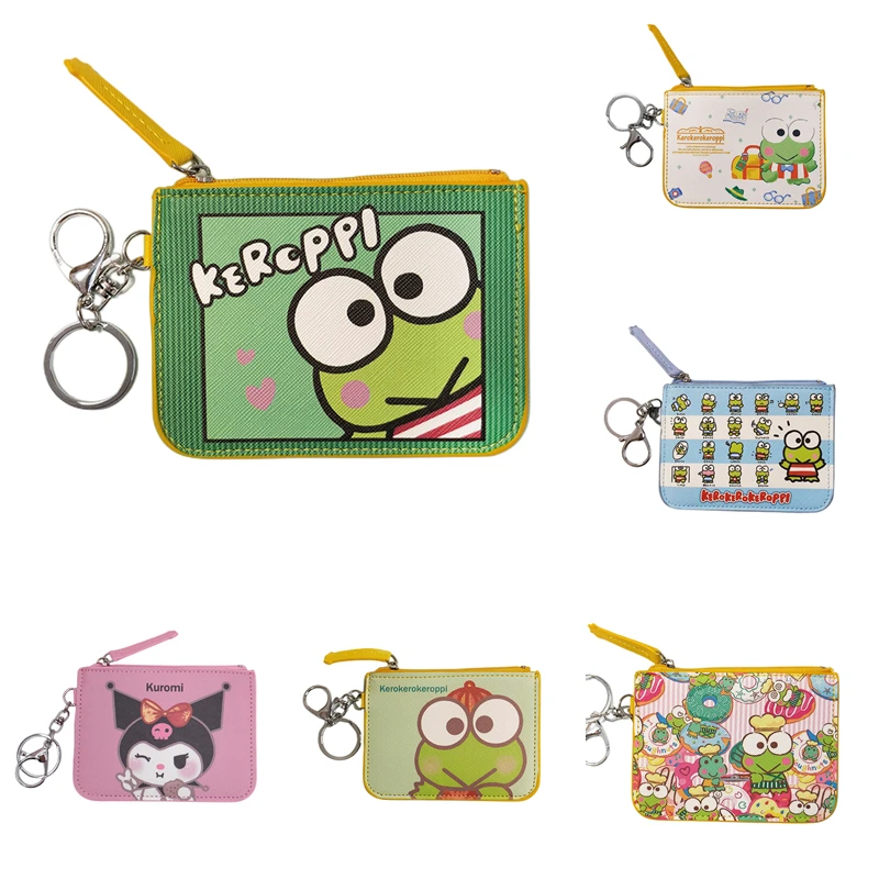 Anime Sanrio Kawaii KEROKERO KEROPPI PU titolare della carta regalo carino cartone animato cambia carta di immagazzinaggio piccola borsa regalo a