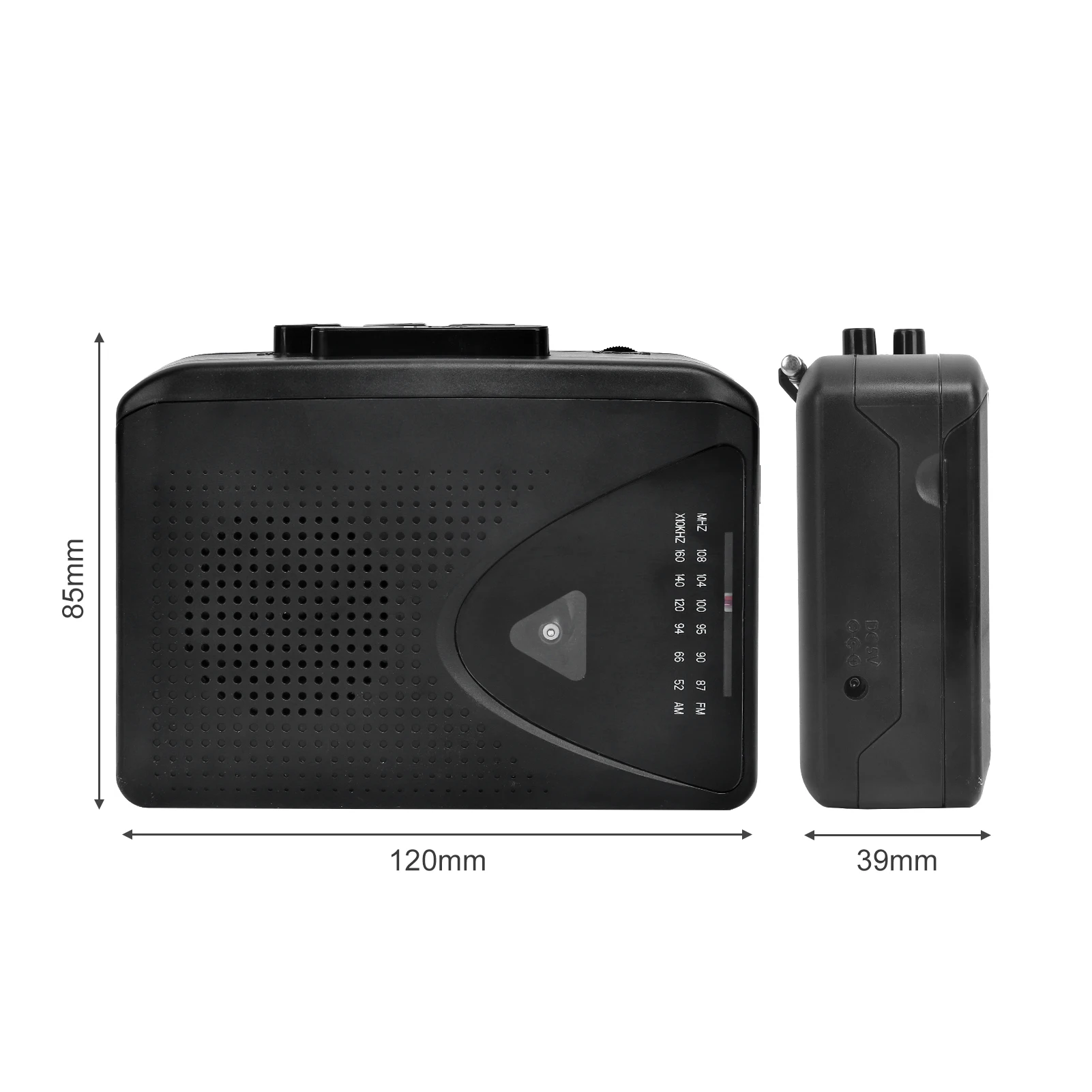 Portable Cassette Tape Player Built-in Speaker Personal Walkman AM/FM Radio with 3.5mm Eeadphone Jack Stereo Tape Music Player