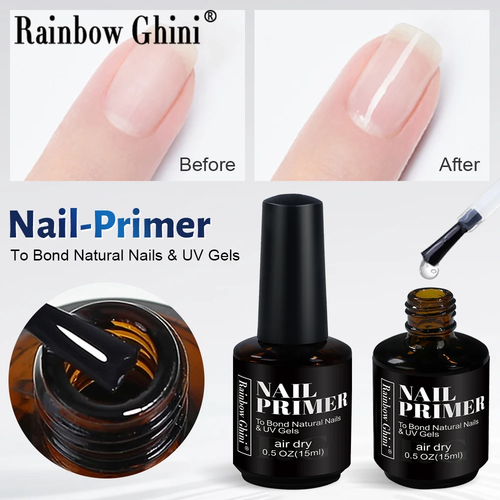Rainbow Ghini 15ml Professional Nail Prep Nail Primer Degreasing Base Coat Top Coat Base Coat Design Vernis For Nails Desiccant