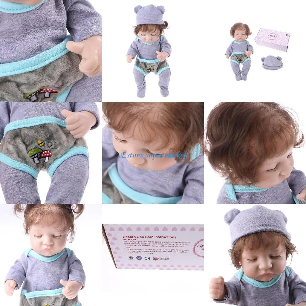 

090B Baby Vinyl for Doll Sleep Baby Xmas Wedding Gift with Handmade Hat