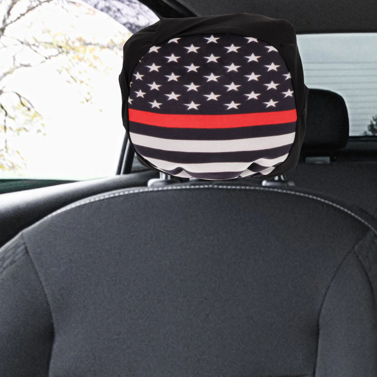 

2Pcs Vehicle Seat Headrest Cover Protective Decorative Replacement Car Headrest Cover Comfort Interior Accessory