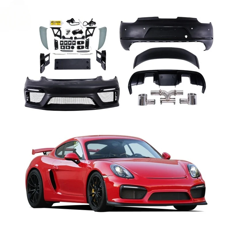 Sturdy Body Kit 987 Boxster Cayman Front Rear Bumper Spoiler Diffuser Exhaust Sport Universal Fit Car Guard