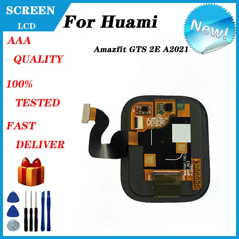 For Huami AMAZFIT GTS 2E A2021 Smart Watch LCD Display + Touch Screen Digitizer AMOLED Display