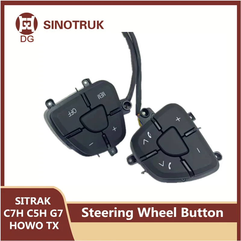 Multifunctional Steering Wheel Button For CNHTC SINOTRUK SITRAK C7H C5H G7 HOWO TX With Call Answering And Making Truck Parts