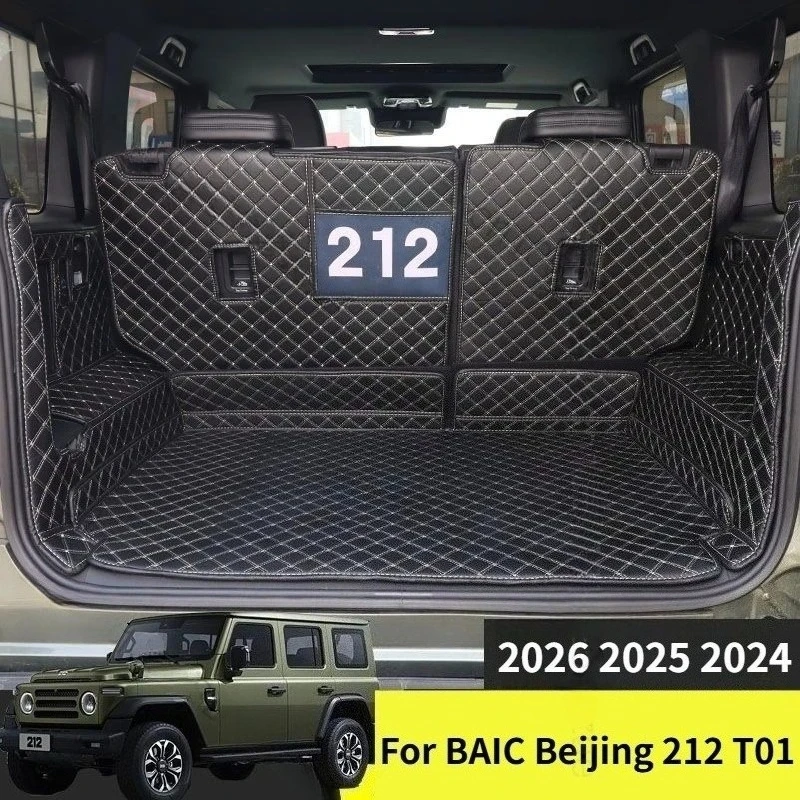 Kofferraummatte Leder-Bodenteppich Schutzmatte Zubehör für BAIC Baw Beijing 212 T01 2026 2025