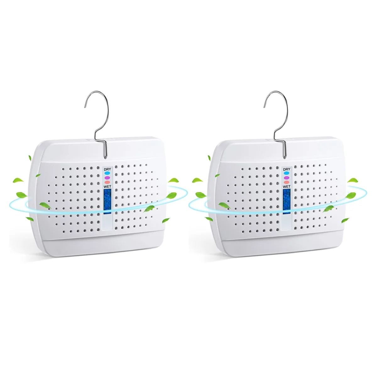 Rechargeable Small Dehumidifier, High-Efficiency Moisture Absorber for Bedroom, Wardrobe and Bookcase,EU Plug,2PCS