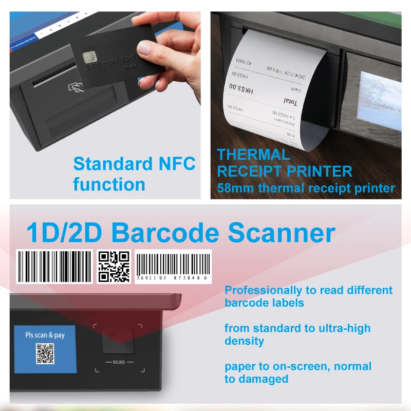 MHT-D2 تصميم جديد نظام Pos للمطاعم طلب مفيد 10.1 بوصة شاشة تعمل باللمس رخيصة أندرويد ماكينة تسجيل المدفوعات النقدية اللوحي لسوق المزارعين #3