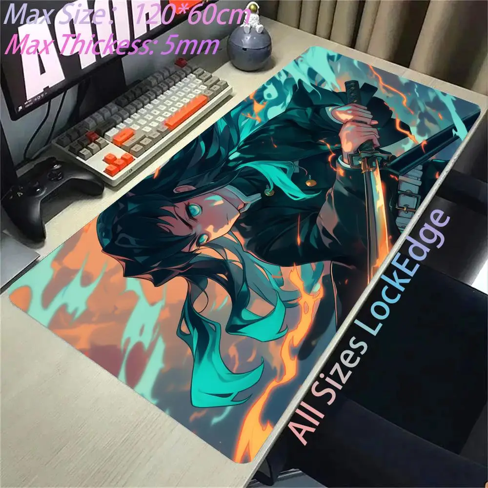 Muichiro Tokito Demon Slayer Mousepad Anti-Slip Thickened Mouse Pad Oversized Gaming Keyboard Notebook Table Mat for PC Desk Pad