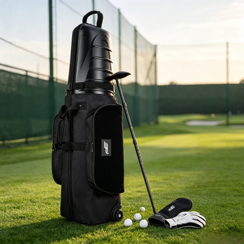 Wheeled Golf Hard Case Travel Bag, Crush Resistant Golf Club Protector,Airline Checked Allowed,Scratch Proof Durable Storage Bag