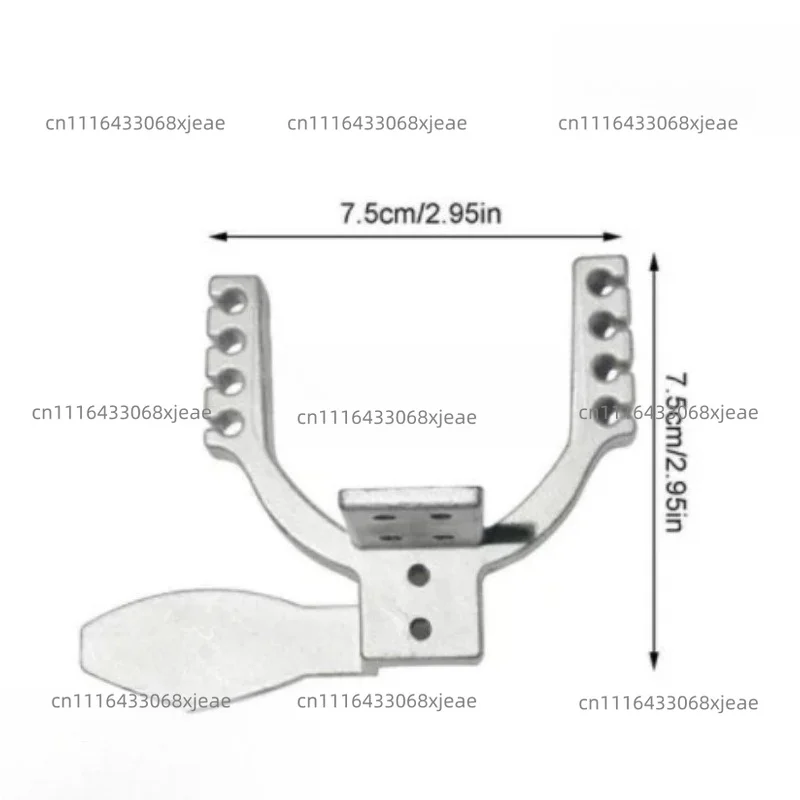 10-Hole Sliding Square Tube Slingshot Accessory – Multi-Functional Elastic Support Head For 10-Strand Round Rubber Band Mods