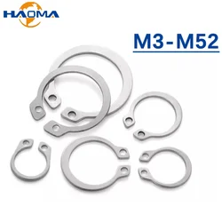 1/2/5/10Pcs Stainless Steel C Type External Retaining Circlips C-clip Washers Snap Retaining Ring M3-M52