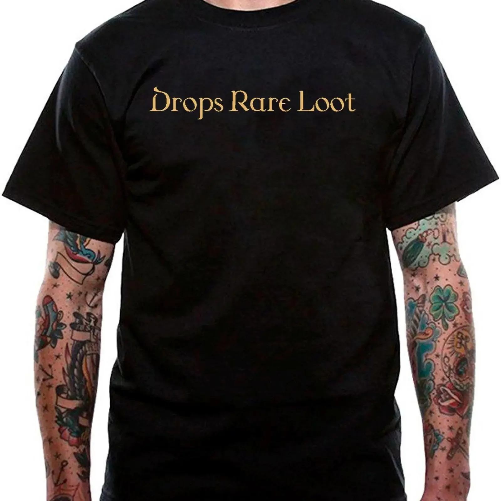 Drops Rare Loot T Shirt Uneek Fun Novelty Gamer Nerd vintage Washed designer clothes Casual Slightly streetwear Stylish Unisex