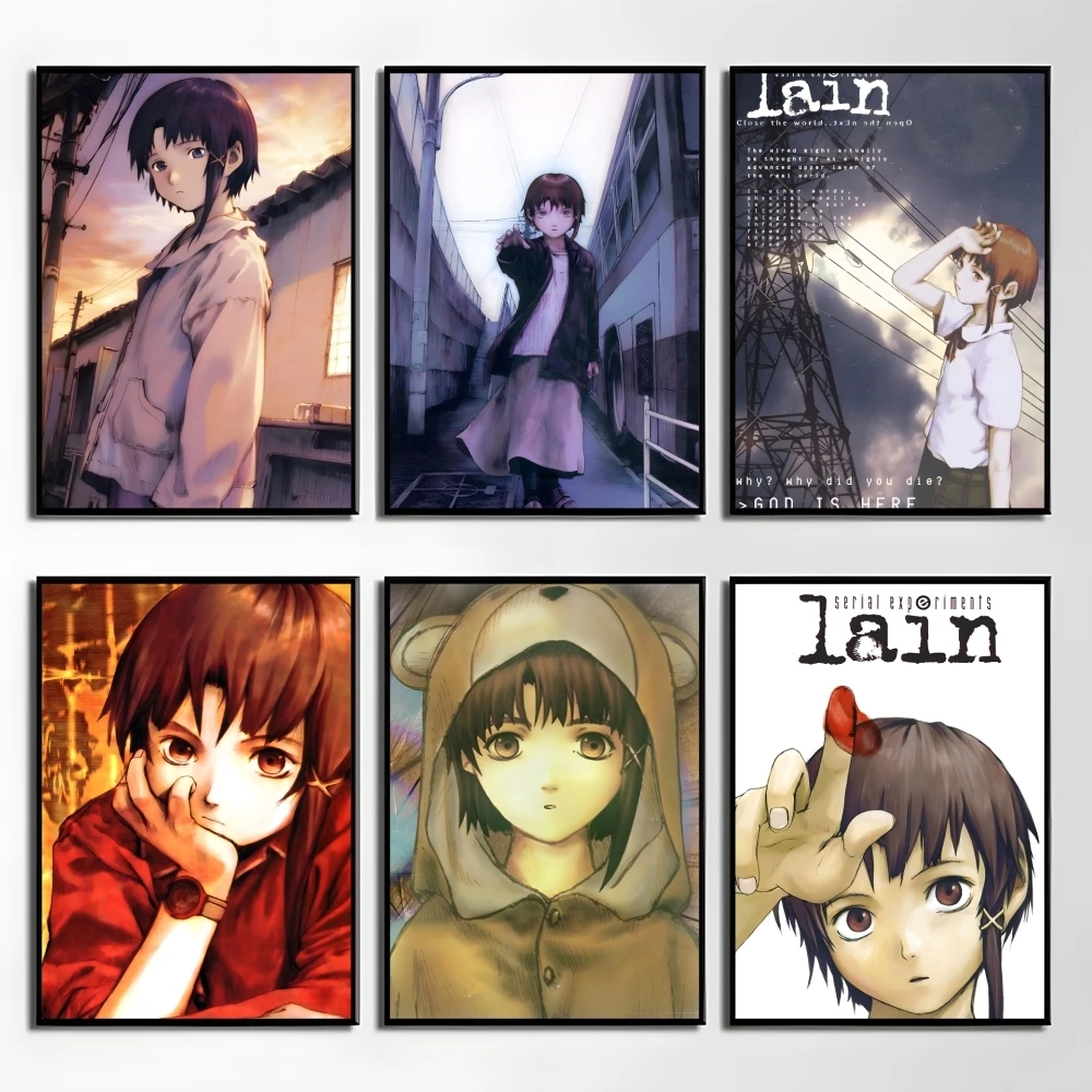 

Serial E-Experiments Lain Poster Elegant And Affordable Wall Art Stickers For Dormitory Living Room And Bedroom Spaces