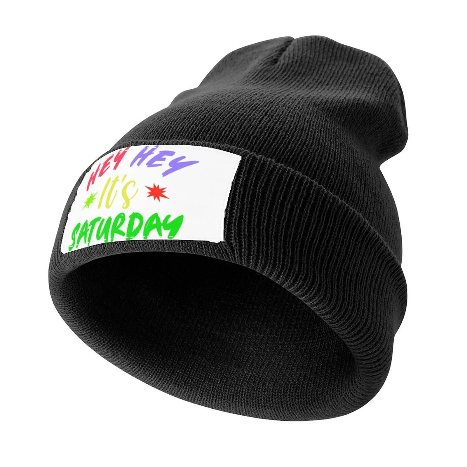 

Hey Hey It's Saturday Knitted Cap Custom Cap Brand Man cap black Men Women's